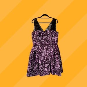 Party dress -  Size 14 - Black, Magenta - A-Line